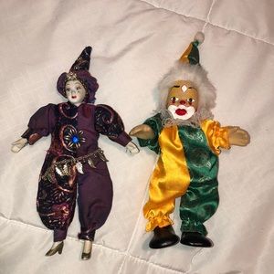 Vintage clown dolls